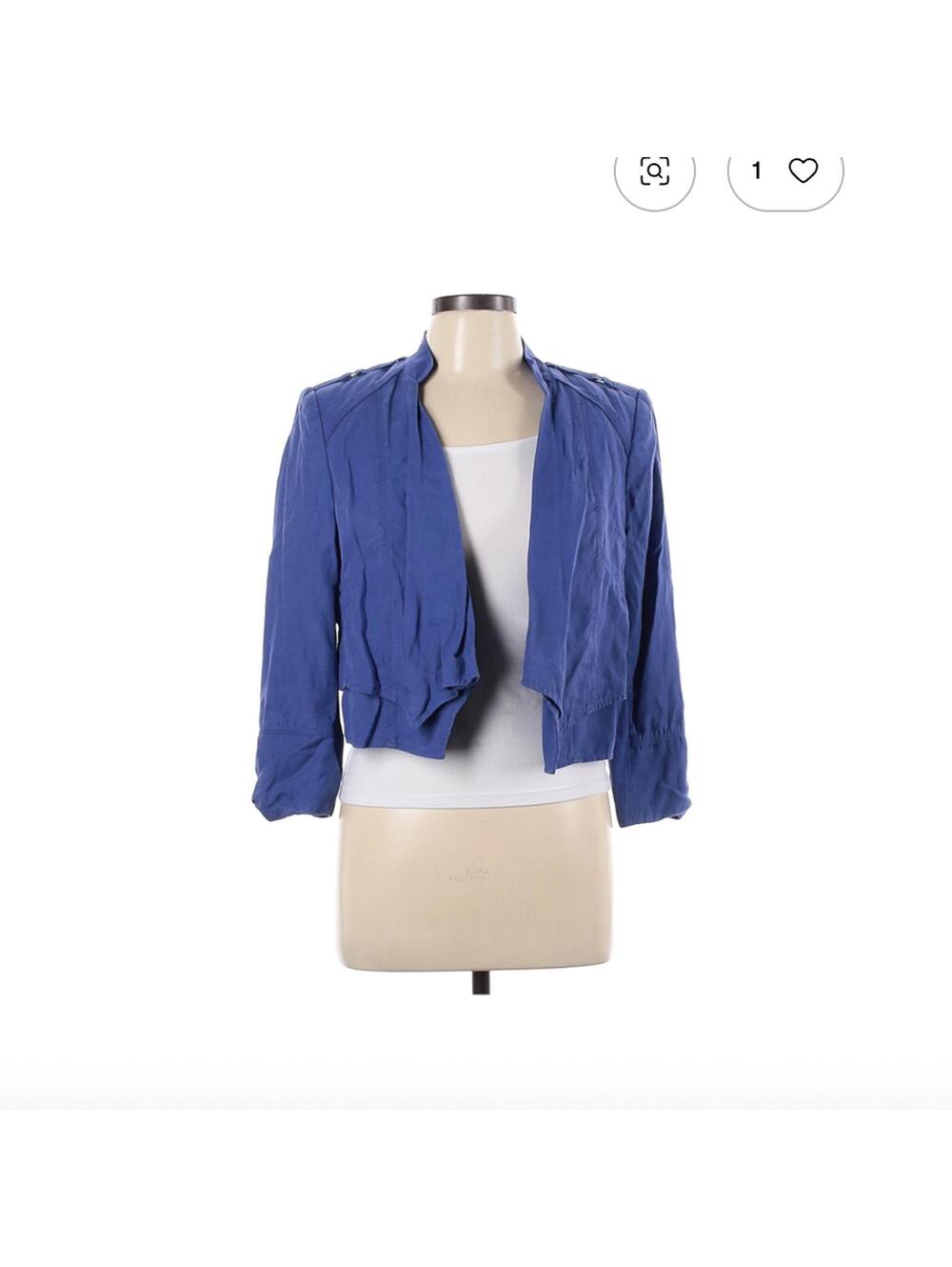 White House Black Market Blue Jacket Size 10